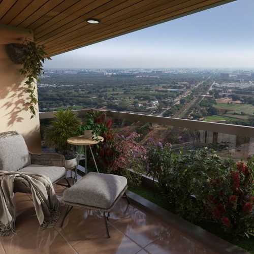 Brij Azalea Private Sky Balcony with Open Air Views