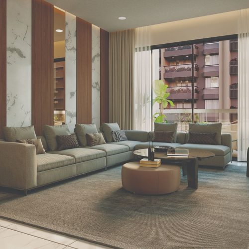 Brij Azalea 3 BHK Expansive Living Room Interior
