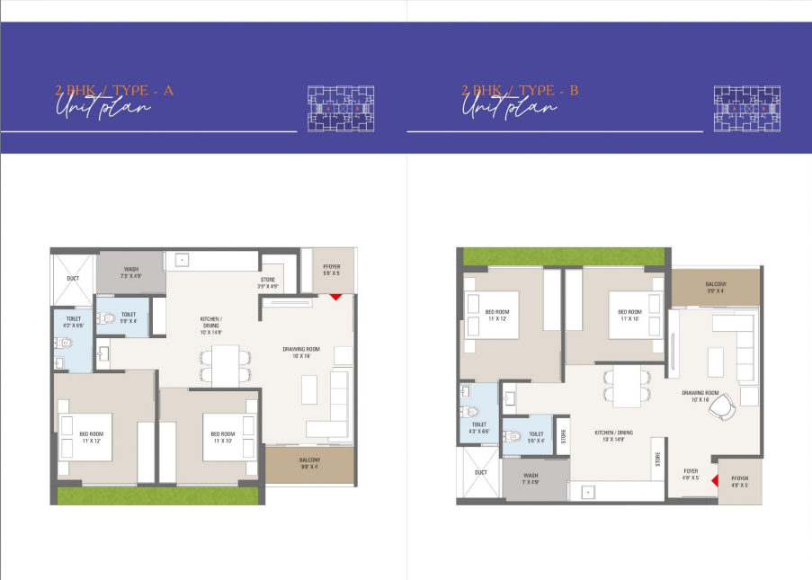 2BHK Layout — Premium