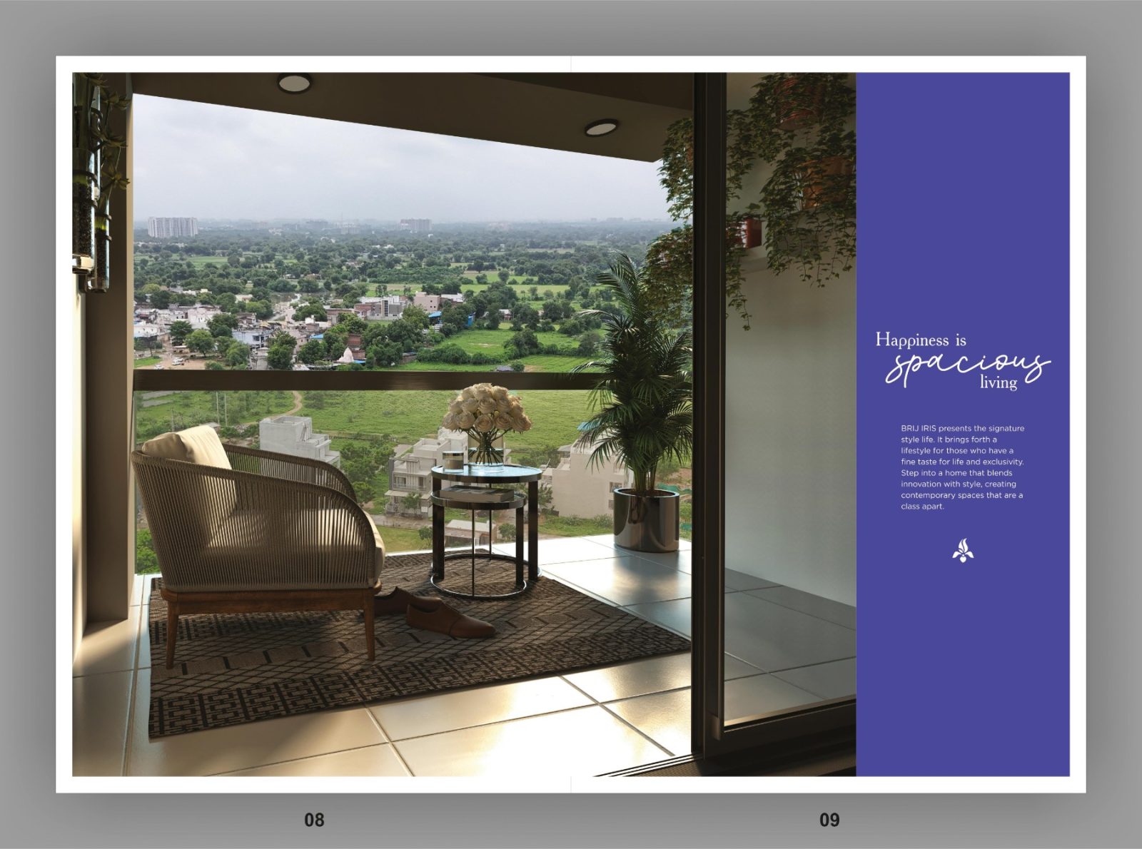 Brij Iris 2 BHK Apartment Spacious Balcony View