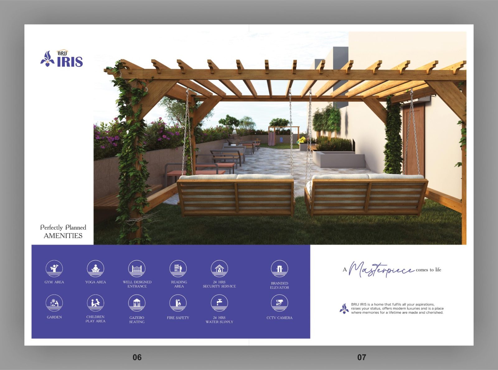 Brij Iris Rooftop Terrace Gazebo and Seating Lounge Amenity